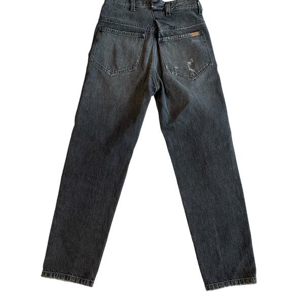 Marissa Webb Grant Straight Leg Jean Size 25 Black Stonewashed and Cinched back - Picture 5 of 10
